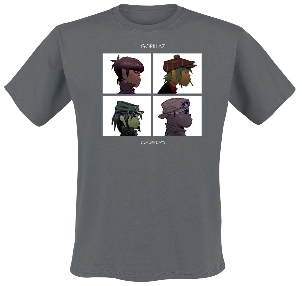 Gorillaz Dark Demon Days T-Shirt charcoal