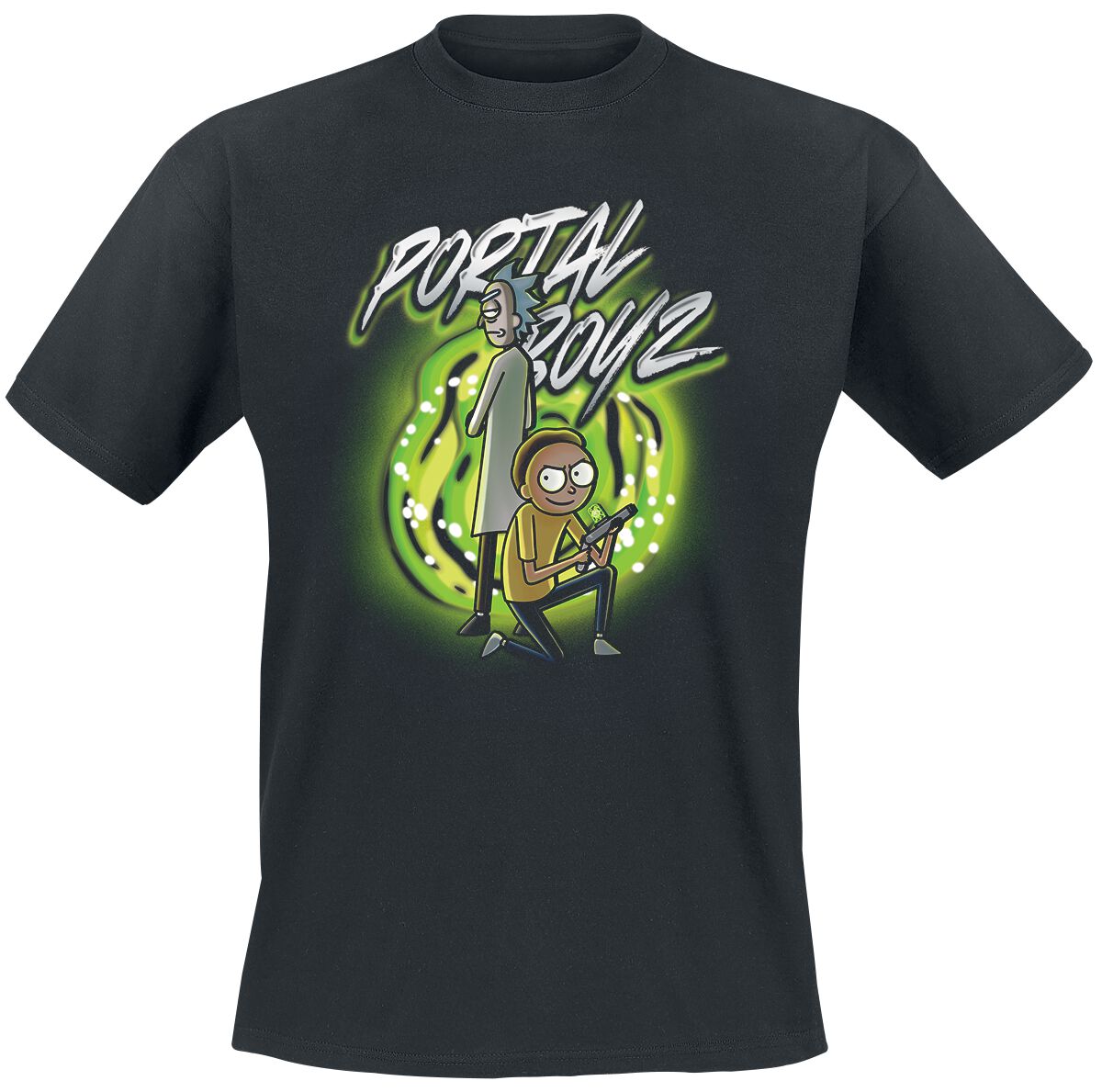Rick And Morty Portal Boyz T-Shirt black
