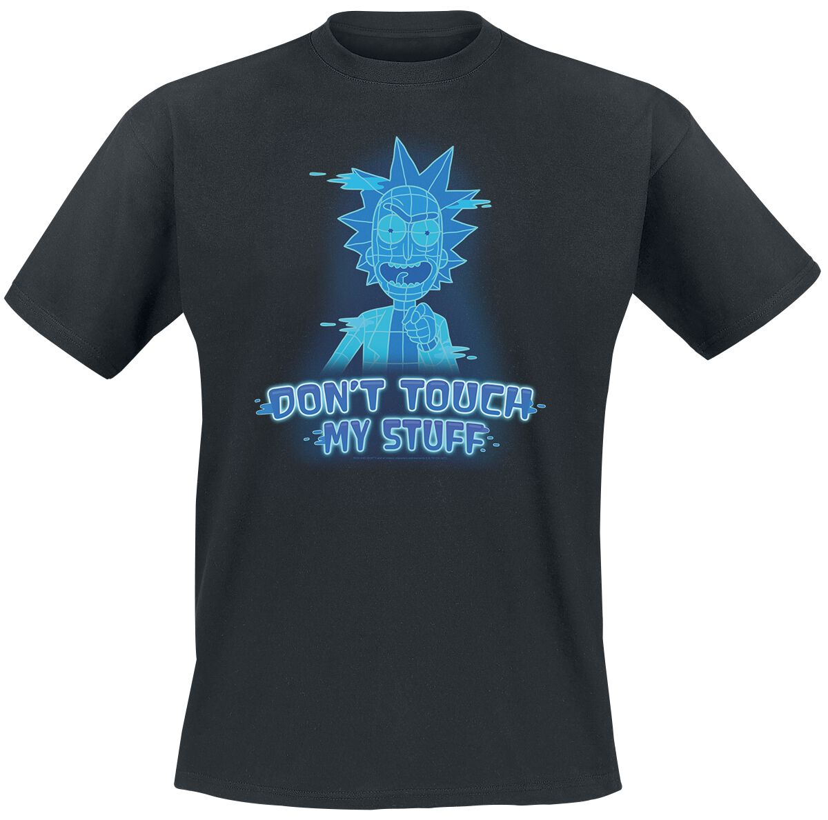 Rick And Morty Don't Touch My Stuff T-Shirt black
