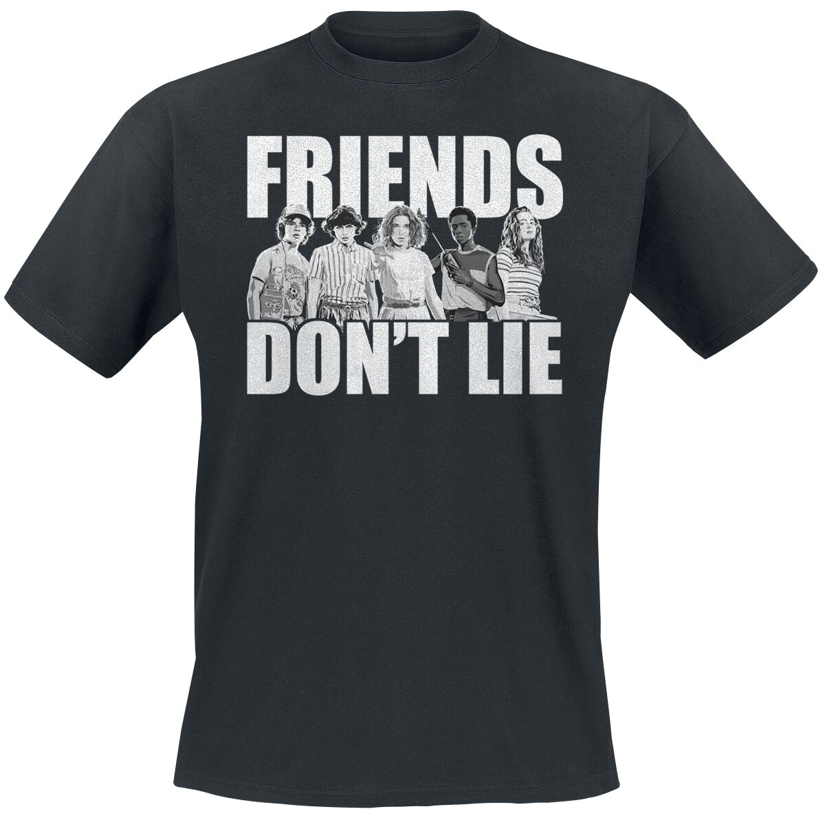 Stranger Things Friends Don't Lie T-Shirt black