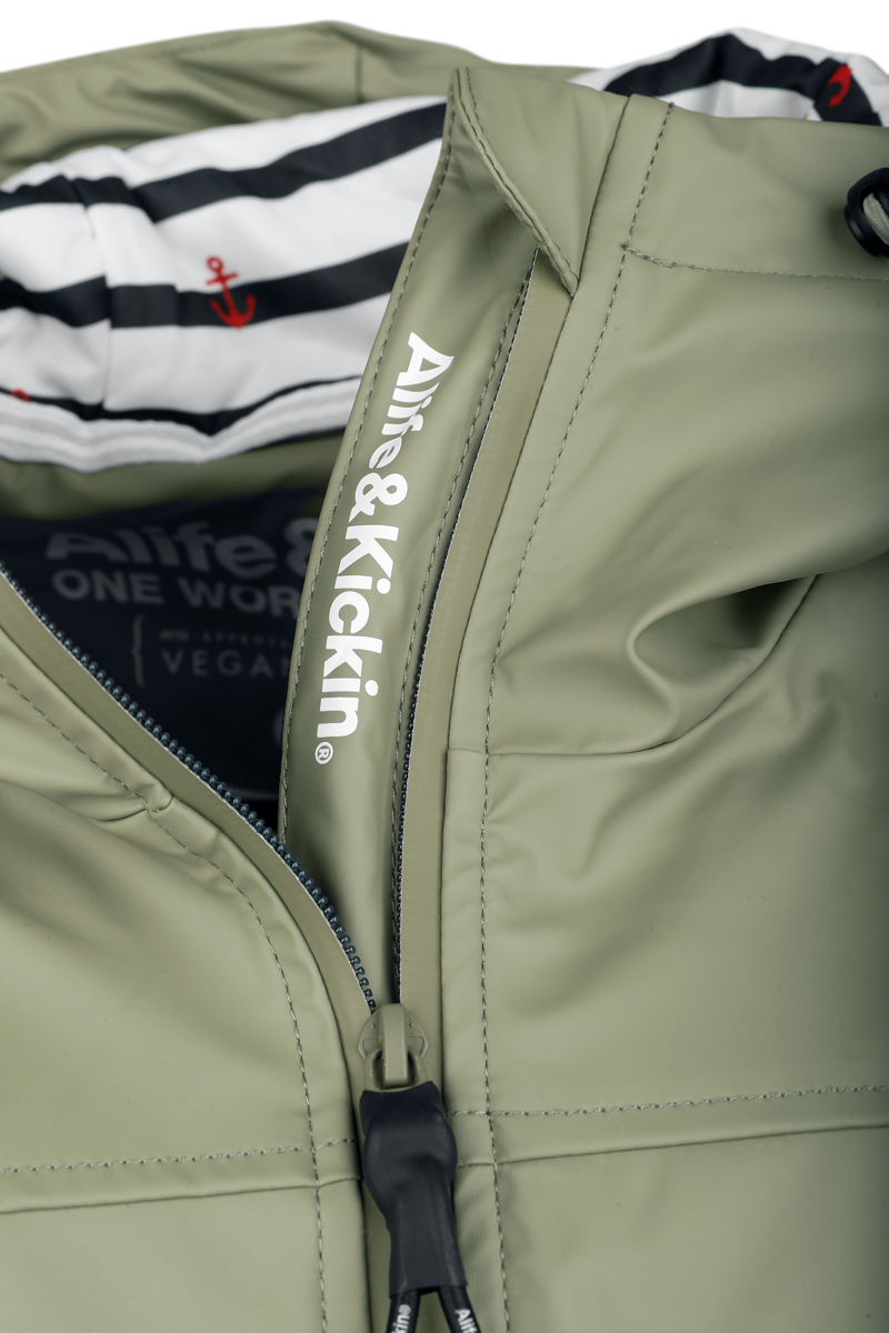 Alife and Kickin AudreyAK A Raincoat Regenmantel oliv
