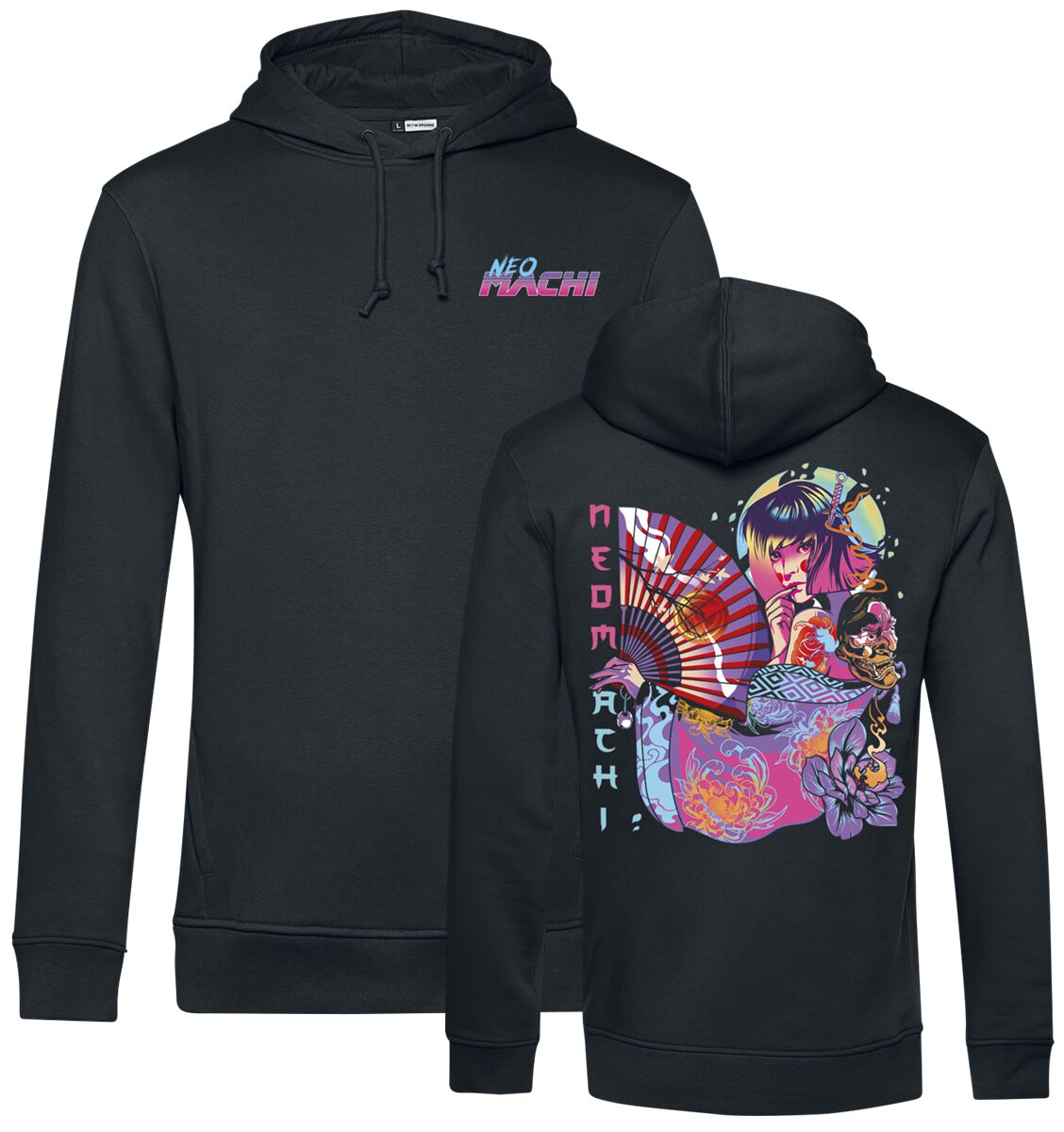 NEOMACHI Sensu Kapuzenpullover schwarz