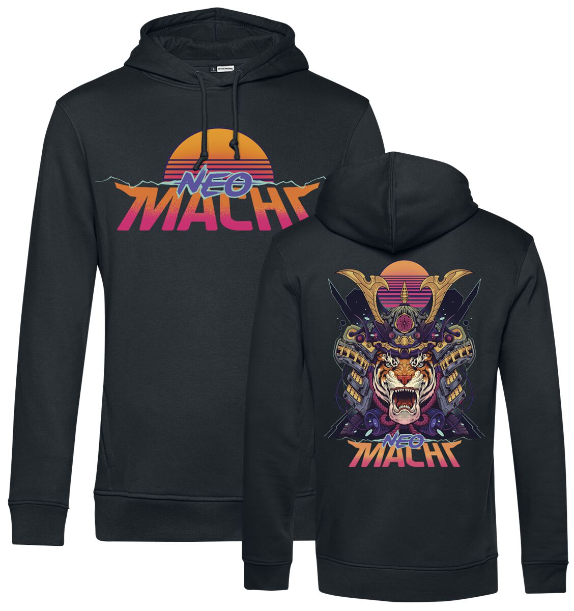 NEOMACHI Samuraitaigä Kapuzenpullover schwarz NEOMACHI Samuraitaigä Kapuzenpullover schwarz