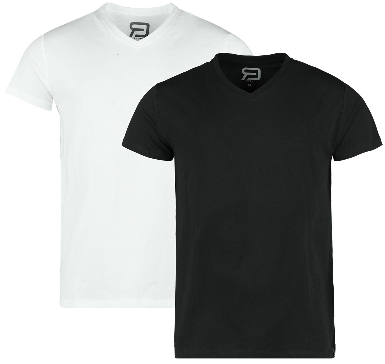 Image of T-Shirt di RED by EMP - Double Pack T-Shirts - S a XXL - Uomo - nero/bianco