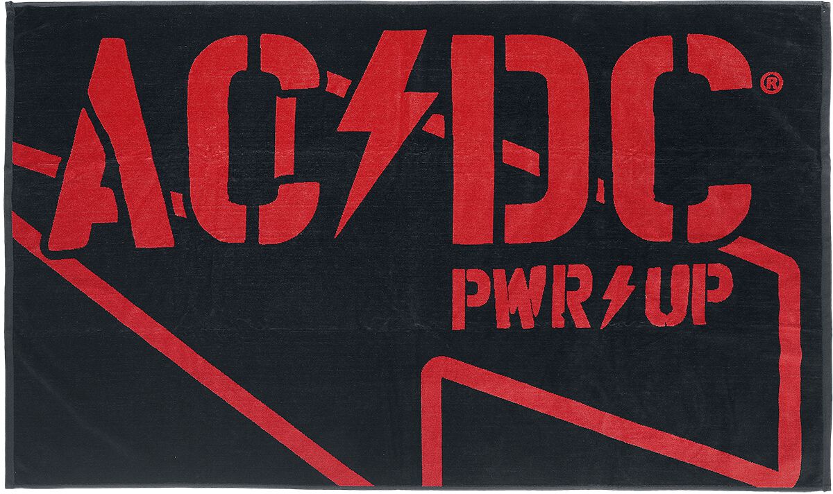 Serviette de toilette de AC/DC - PWR UP Logo - Handtuch - pour Unisexe - noir/rouge