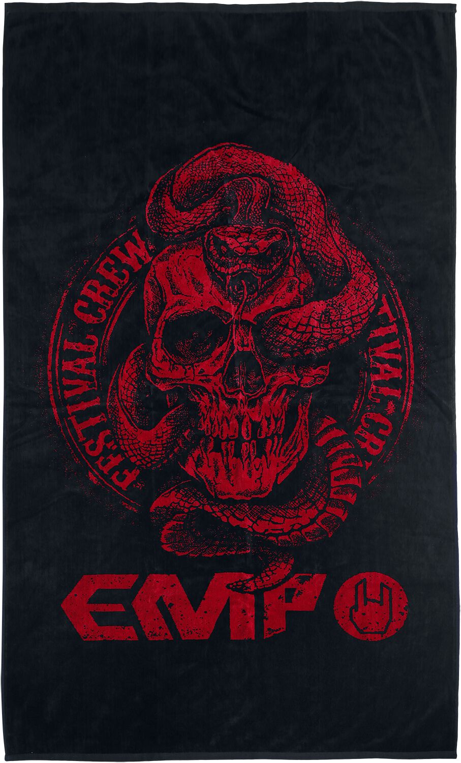 EMP Special Collection Skull n` Snake - Badetuch Badetuch schwarz weiß rot
