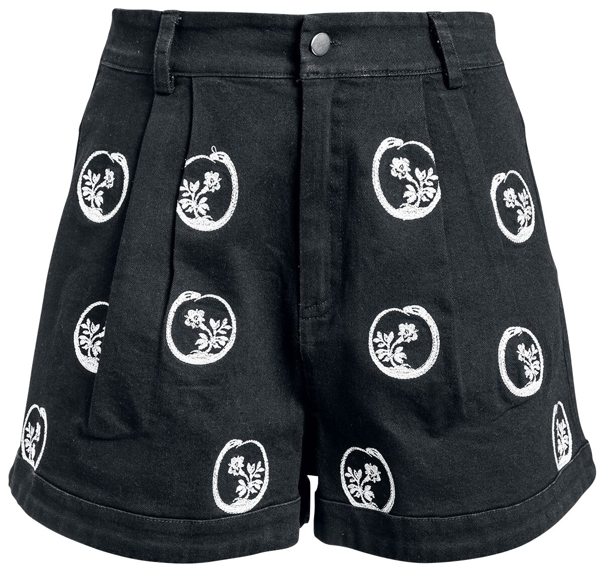 Jawbreaker Gothic Short Twill Mini Skirt XS bis M für Damen Größe M schwarz weiß  - Onlineshop EMP