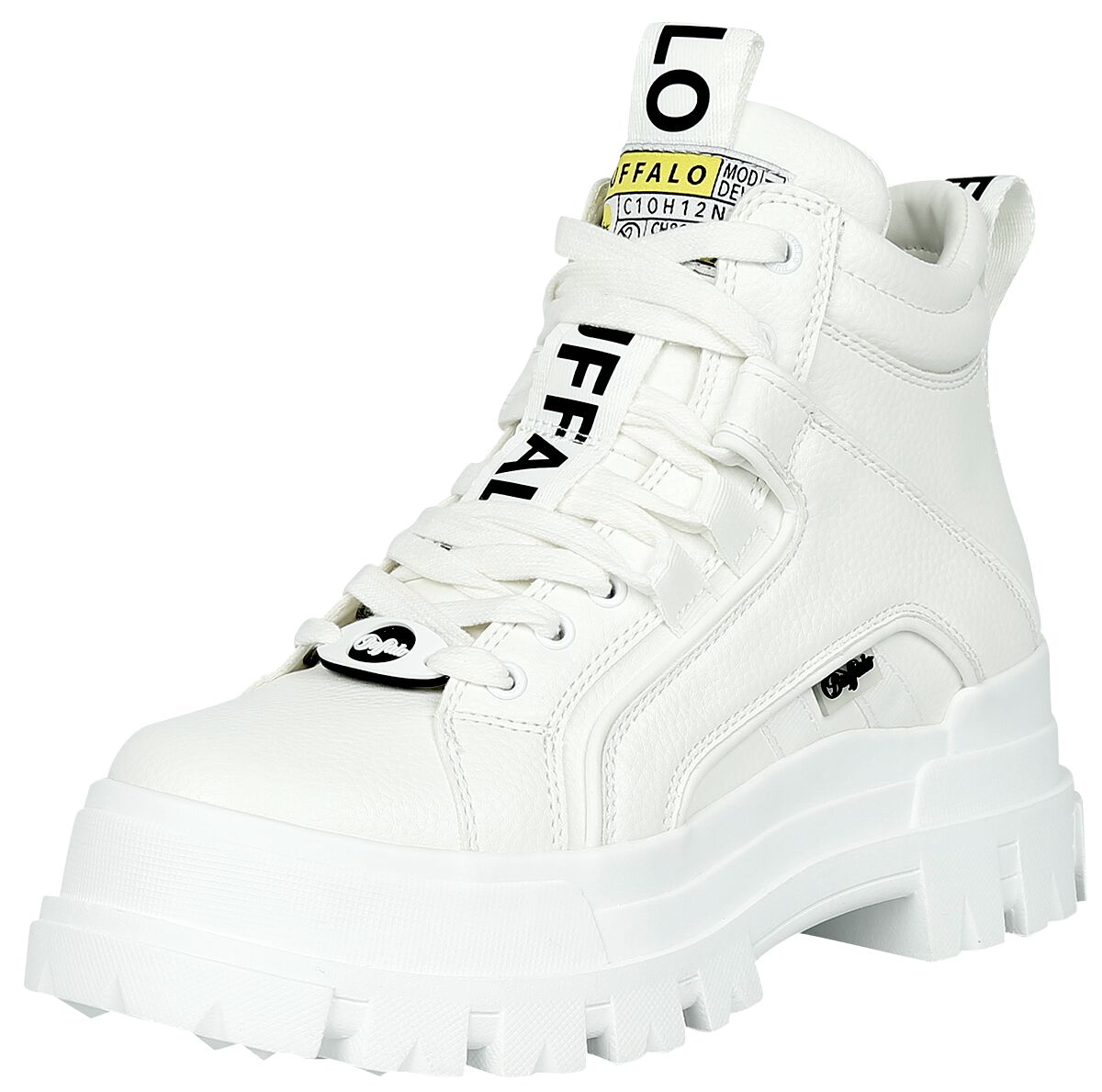 Buffalo Sneaker high - Aspha NC Mid Vegan Nappa - EU36 bis EU41 - für Damen - Größe EU41 - weiß