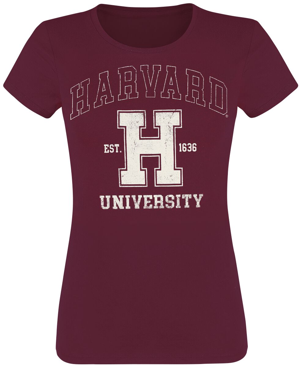 T-Shirt Manches courtes de University - Harvard - S à XXL - pour Femme - rouge