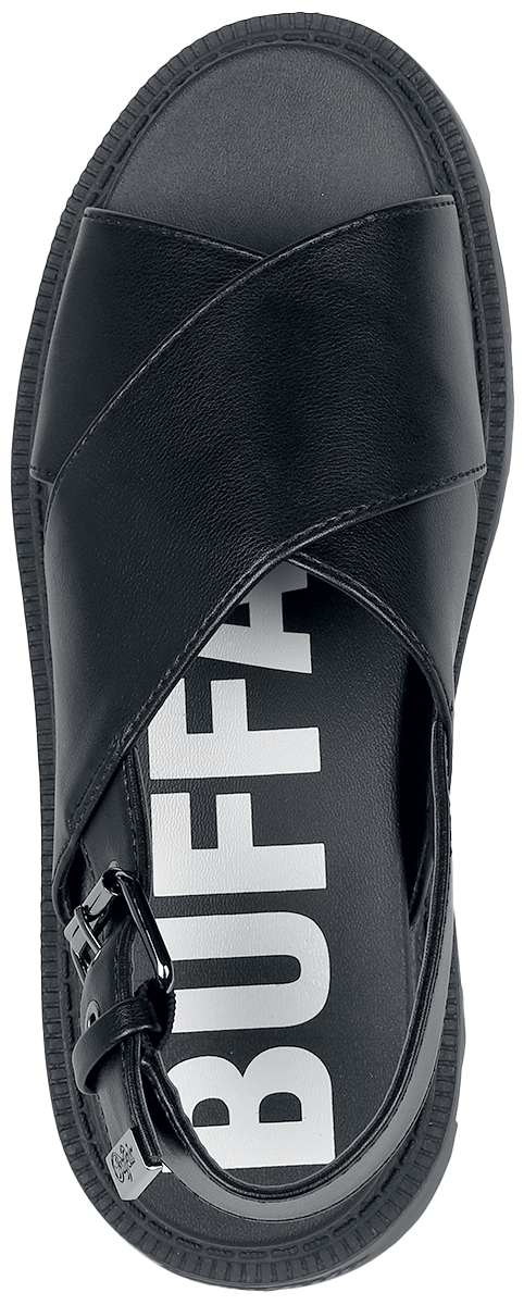 Buffalo Flora Cross Vegan Sandale schwarz