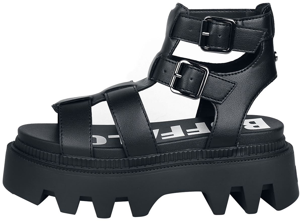 Buffalo Flora Fisher Vegan Sandale schwarz