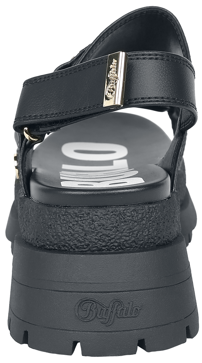 Buffalo Rude Ring Vegan Sandale schwarz