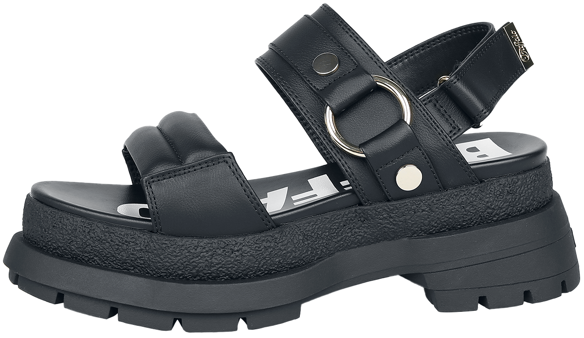 Buffalo Rude Ring Vegan Sandale schwarz