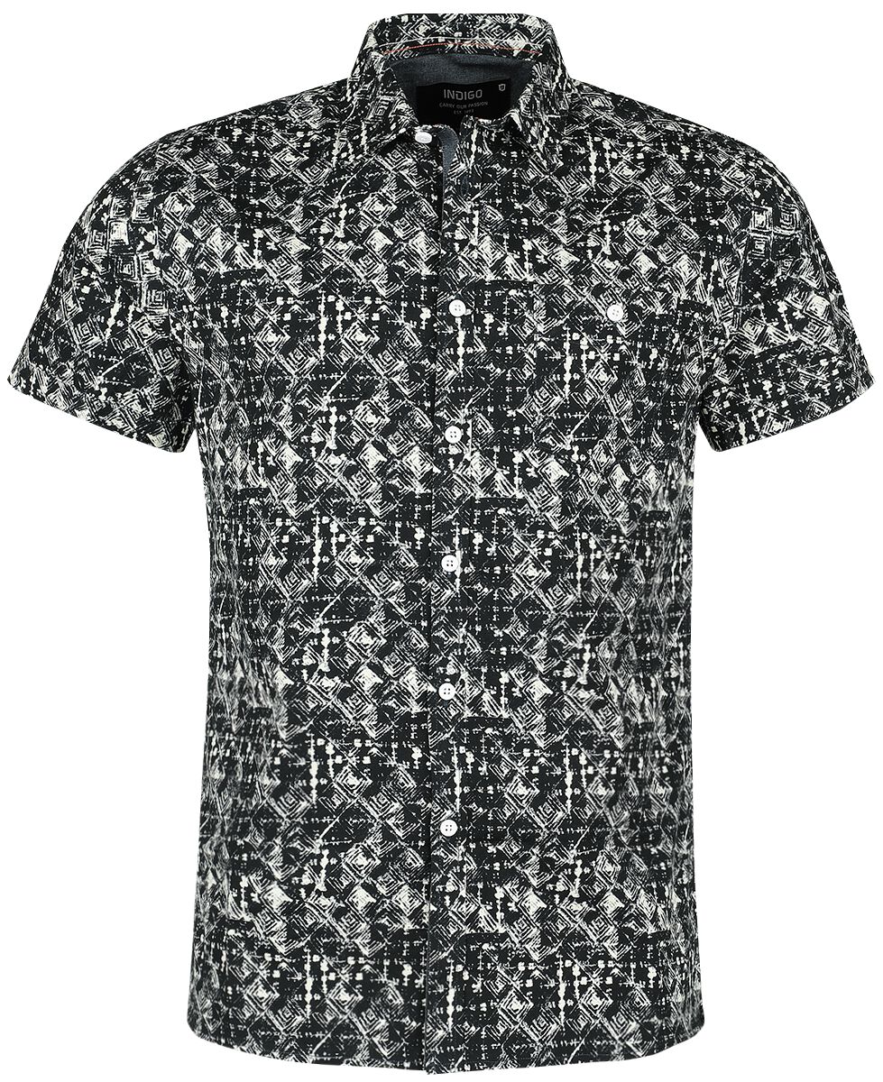 Indicode Taryn Kurzarmhemd navy Indicode Taryn Kurzarmhemd navy