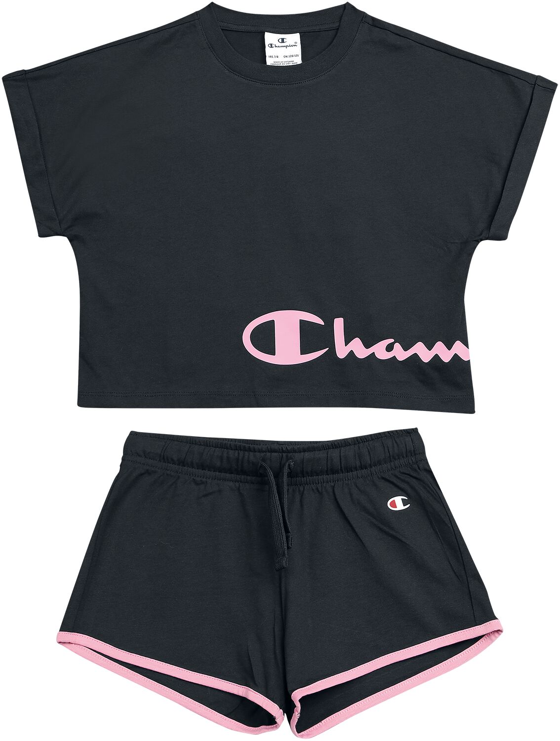 T-shirt de Champion - American Classics Set - 170/176 - pour filles - noir