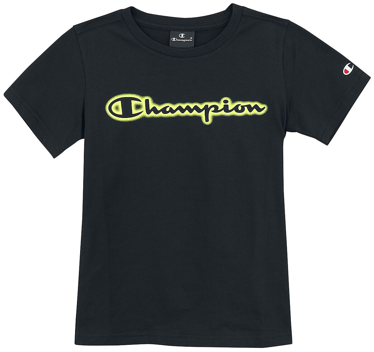 T-shirt de Champion - Legacy Neon Spray Tee - 122/128 à 158/164 - pour garçons - noir