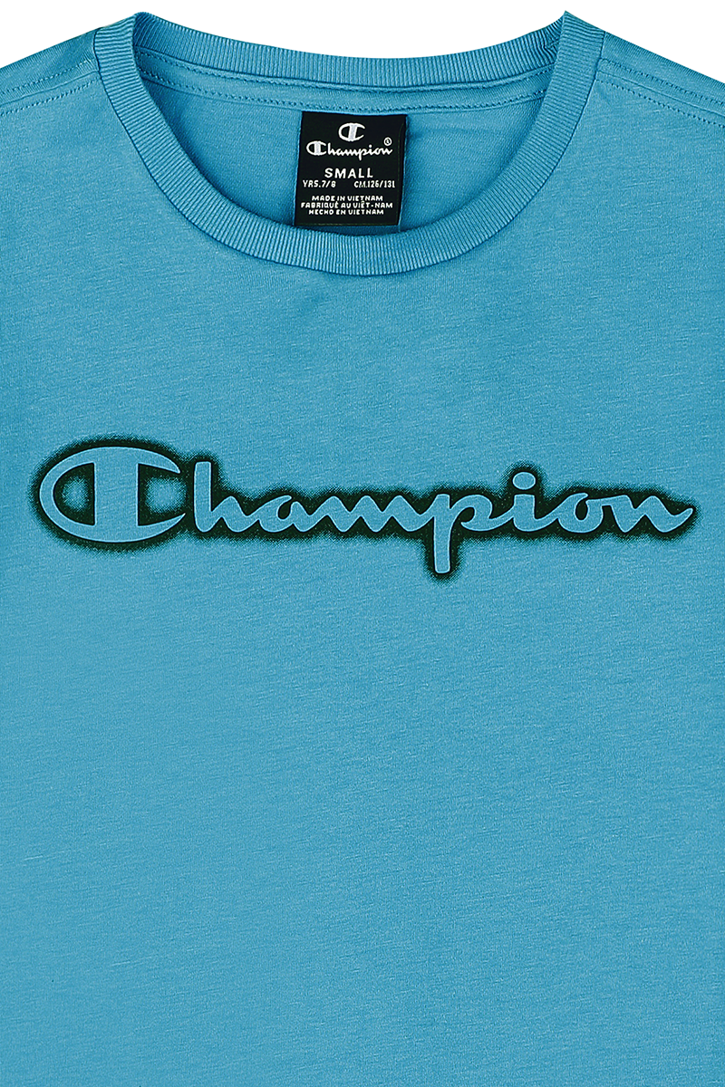 Champion Legacy Neon Spray Tee T-Shirt blau
