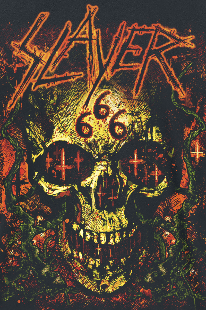 Slayer Torment Skull Halloween T-Shirt schwarz