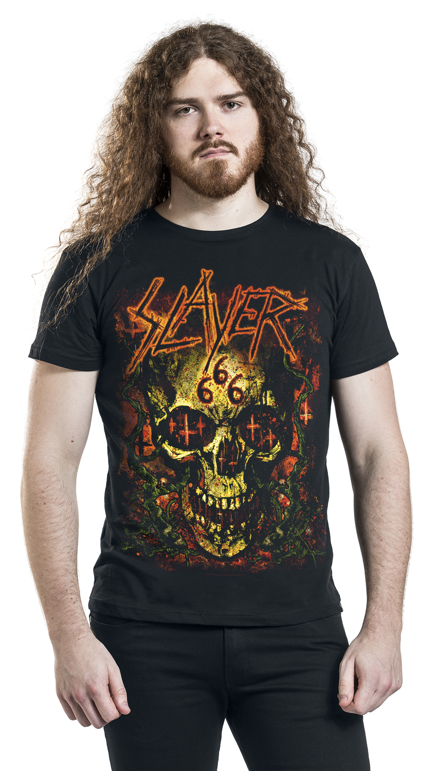 Slayer Torment Skull Halloween T-Shirt schwarz