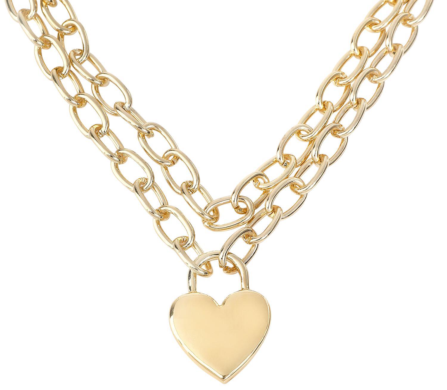 Collier de Urban Classics - Heart Padlock Necklace - pour Femme - couleur or