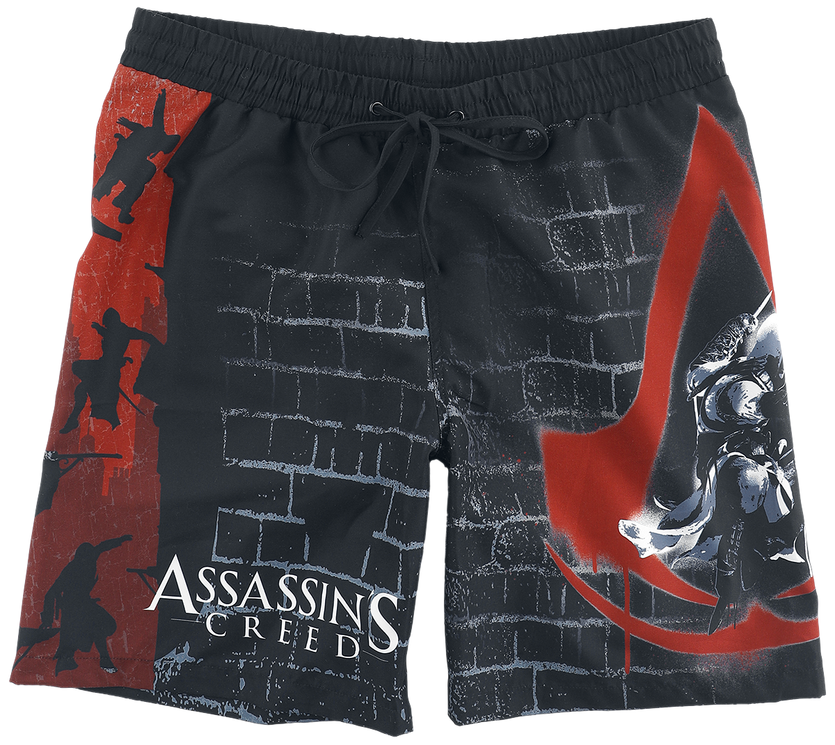 Assassin`s Creed - Wall Jump - Badeshort - schwarz - EMP Exklusiv!