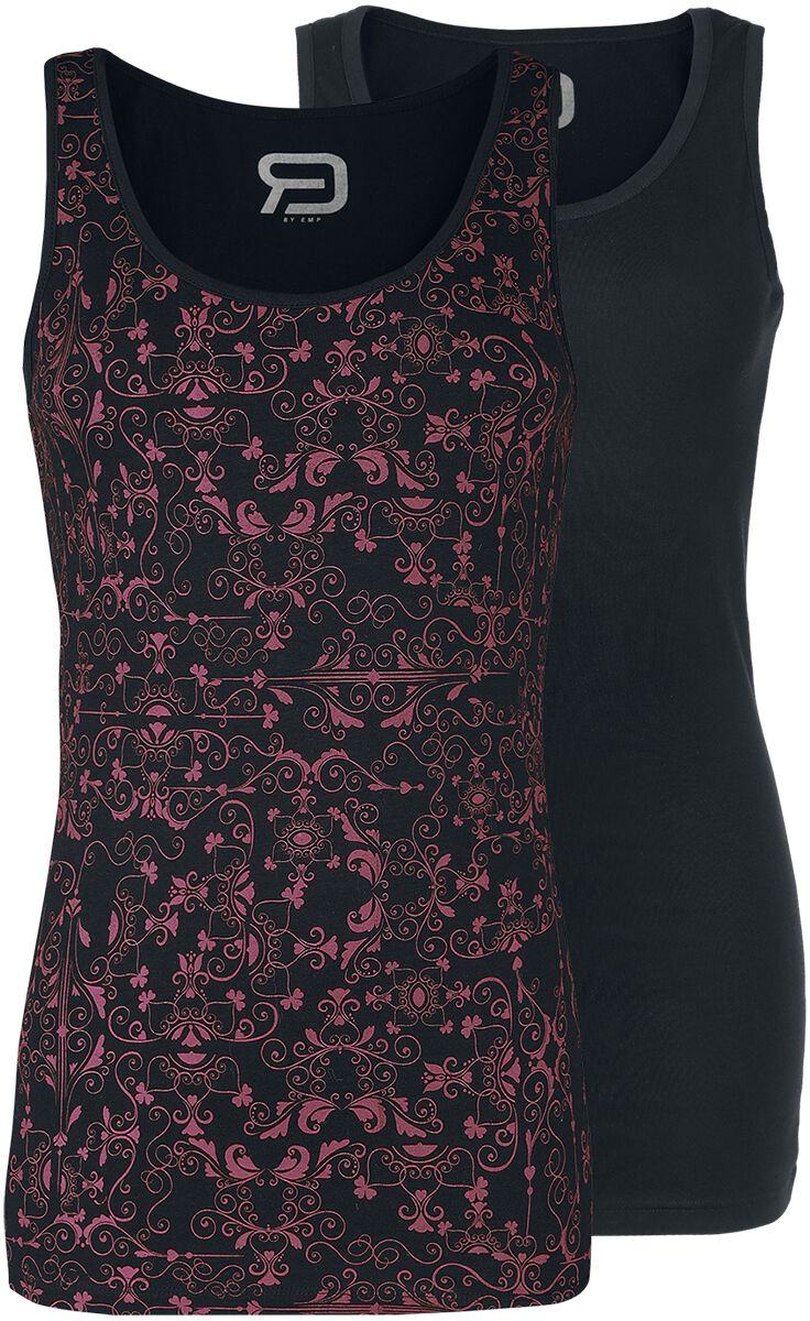 Image of Top di RED by EMP - Tops Double Pack - S a XL - Donna - nero