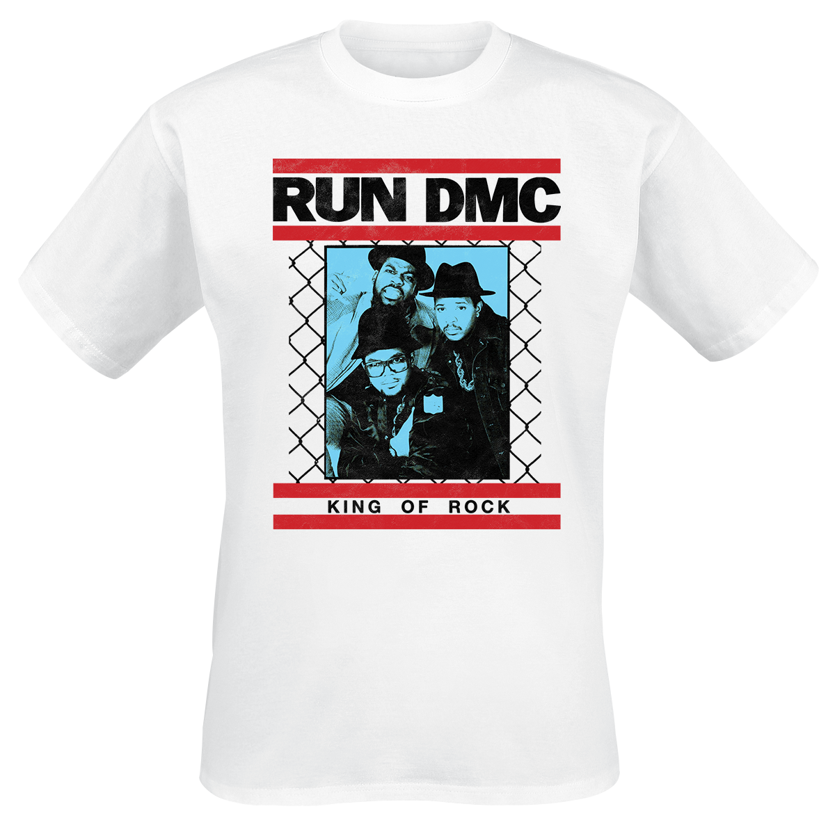 Run DMC - King of Rock Fence - T-Shirt - weiß