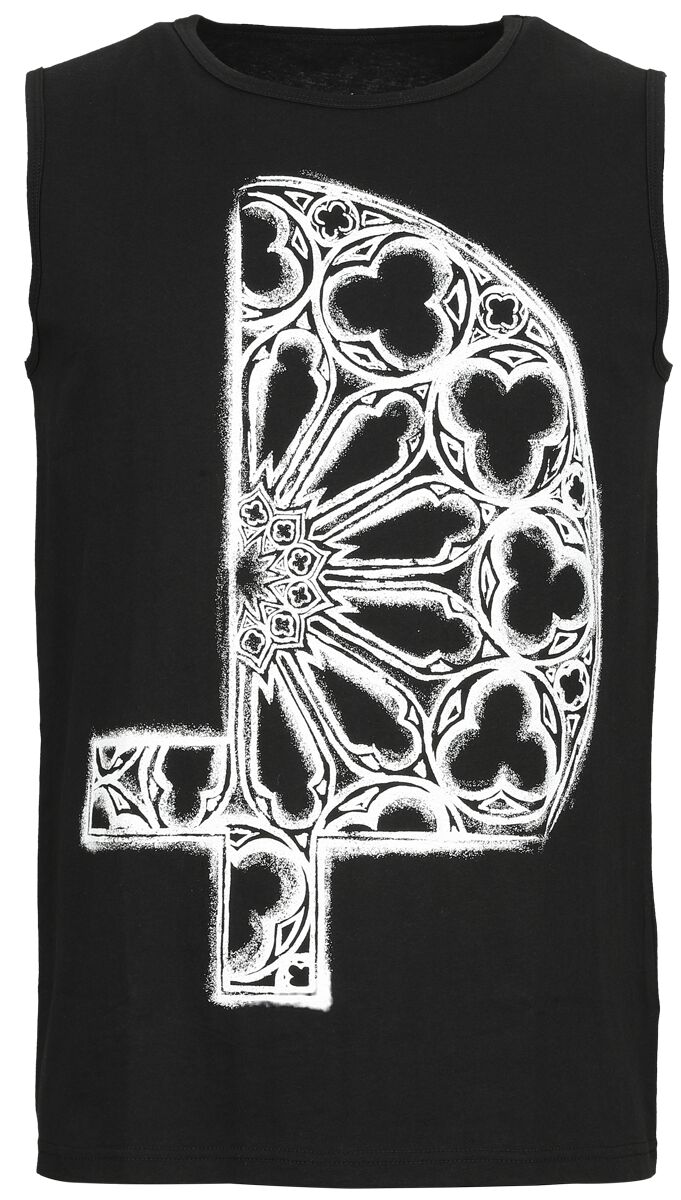 Levně Gothicana by EMP Tílko s potiskem s gotickým křížem na přední straně Tank top černá