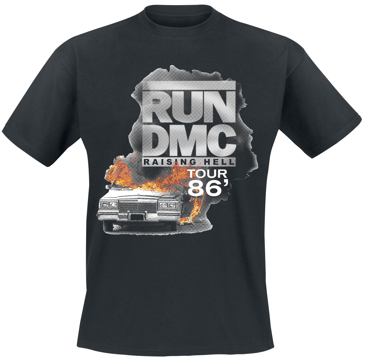 Run DMC - Burning Cadillac Tour 86 - T-Shirt - schwarz
