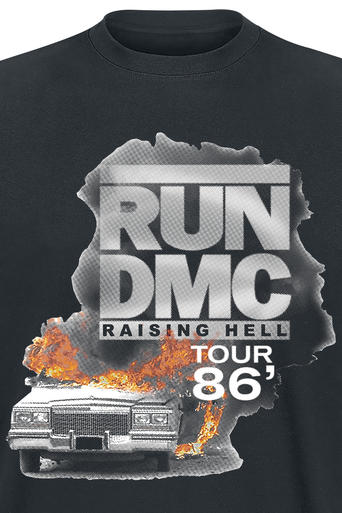 Run DMC Burning Cadillac Tour 86 T-Shirt schwarz