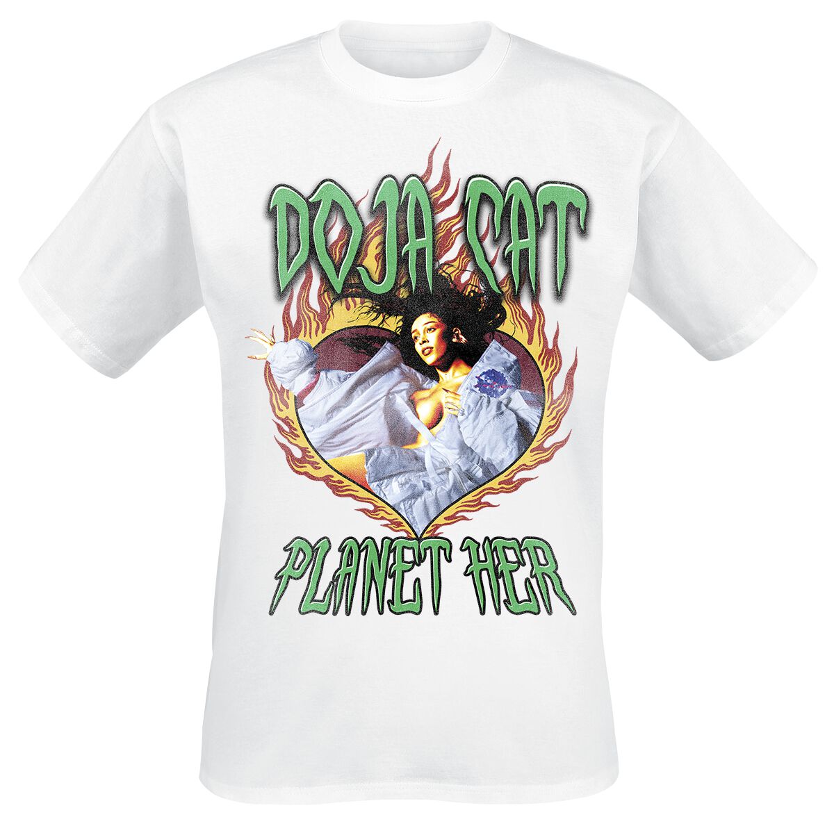 Doja Cat T-Shirt - Planet Her Lightning - S bis XL - für Männer - Größe M - weiß  - Lizenziertes Merchandise!