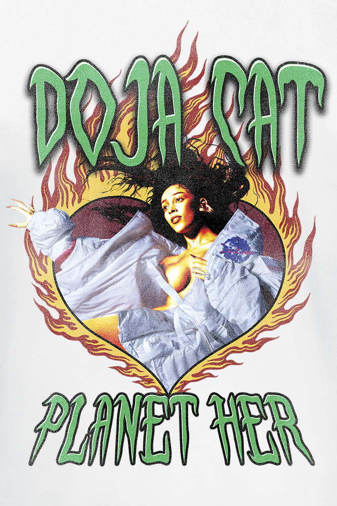 Doja Cat Planet Her Lightning T-Shirt weiß