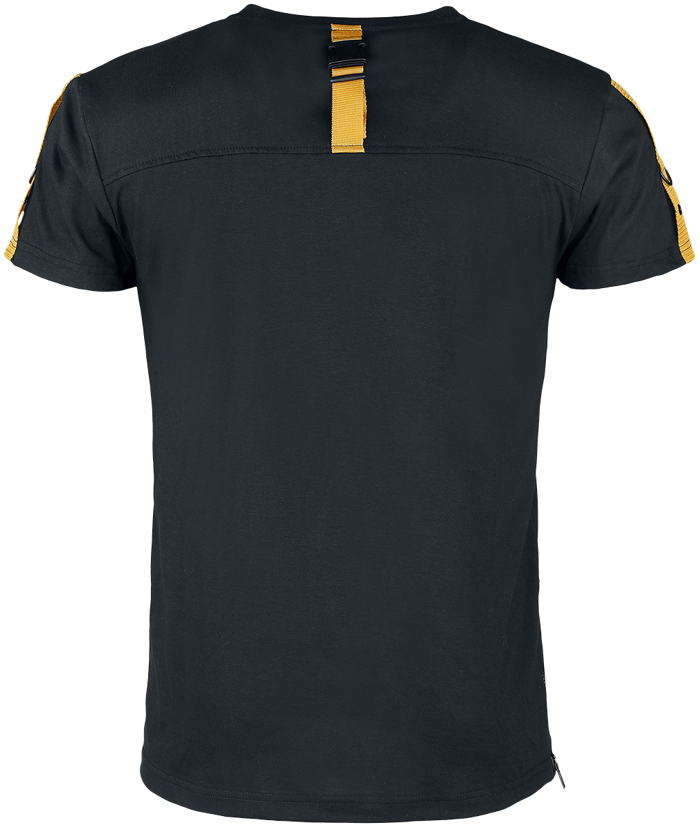 Poizen Industries - Gothic T-Shirt - Cyber Top - S bis XL - für Männer - Größe S - schwarz/gelb