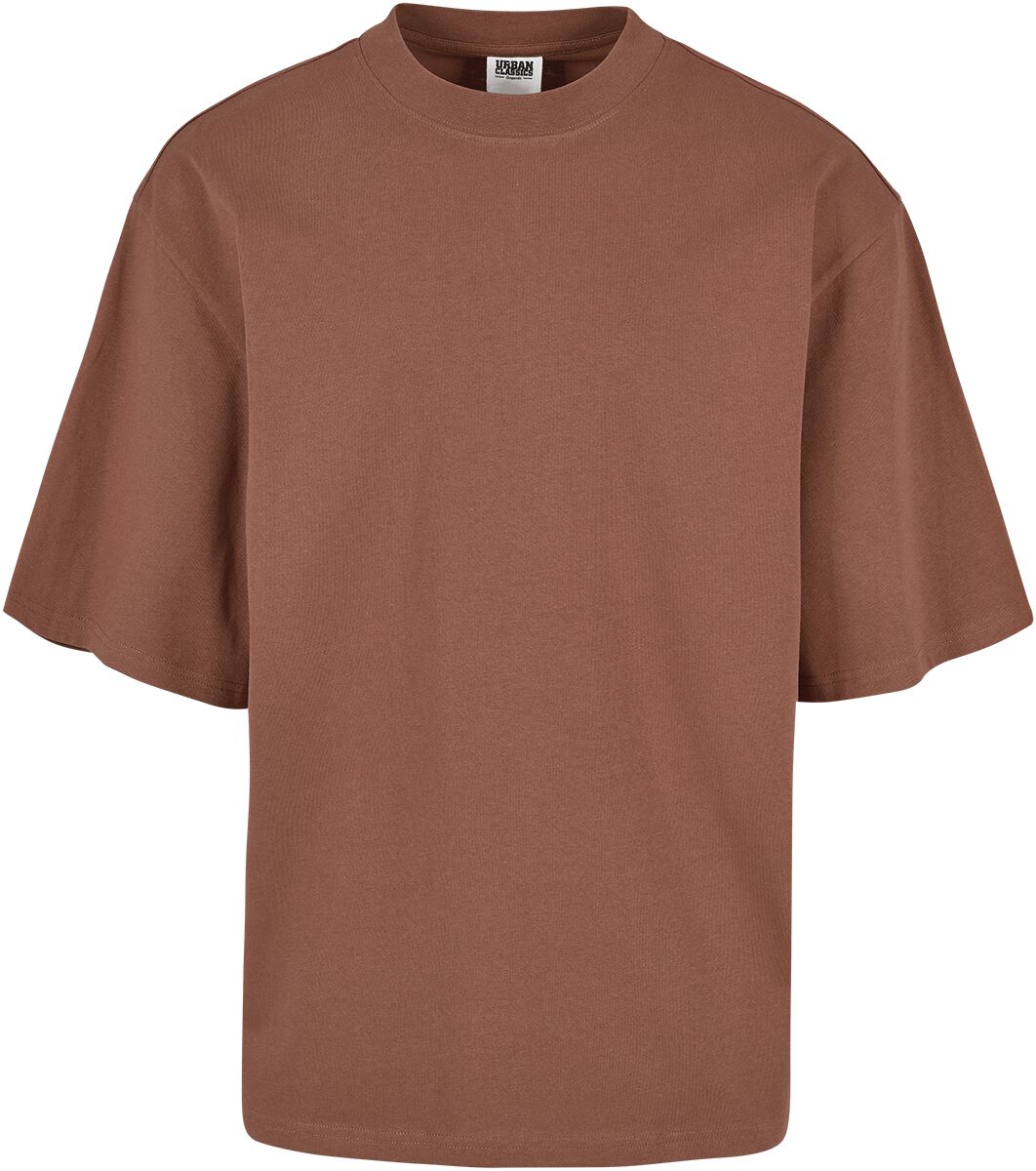 Image of T-Shirt di Urban Classics - Organic oversized sleeve t-shirt - S a L - Uomo - rosso marrone