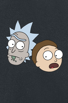 Rick And Morty T-Shirt - Heads - Embroidered - S bis XXL - für Männer - Größe L - schwarz  - EMP exklusives Merchandise!