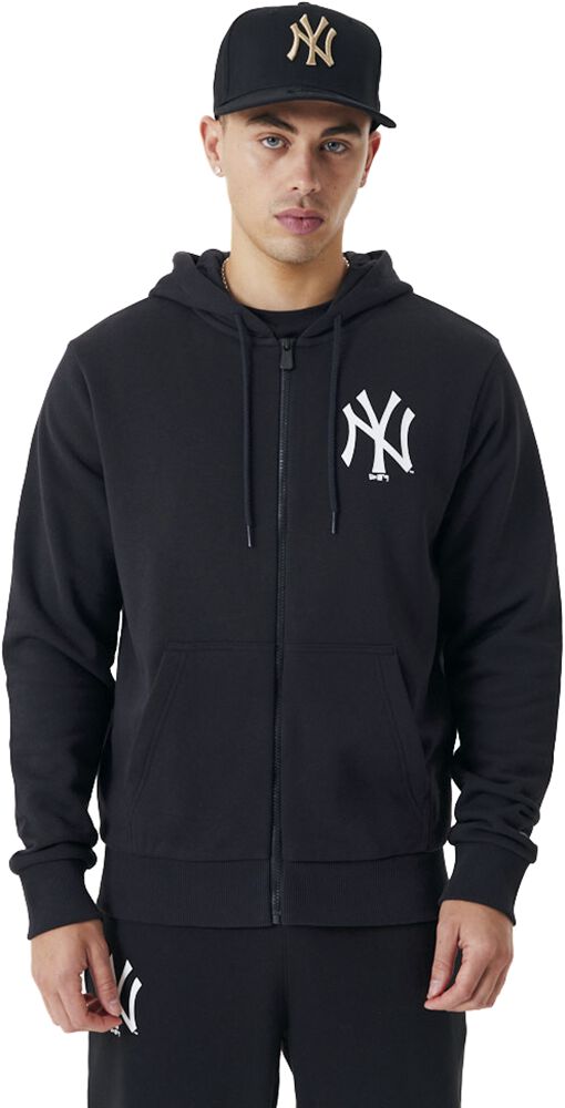 Levně New Era - MLB League Essentials - NY Yankees Mikina s kapucí na zip černá