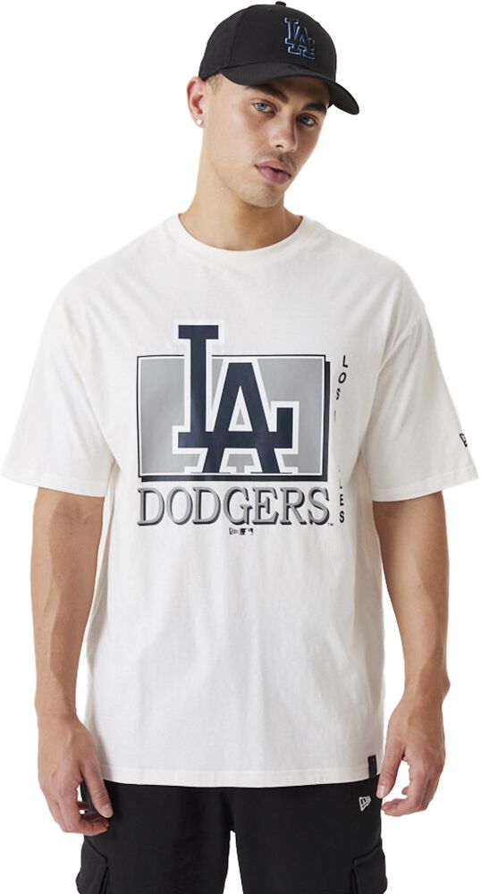 New Era - MLB T-Shirt - Team Wordmark Tee - LA Dodgers - S bis 4XL - Größe L - weiß