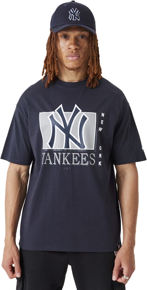 New Era - MLB T-Shirt - Team Wordmark Tee - NY Yankees - S bis 4XL - Größe S - navy