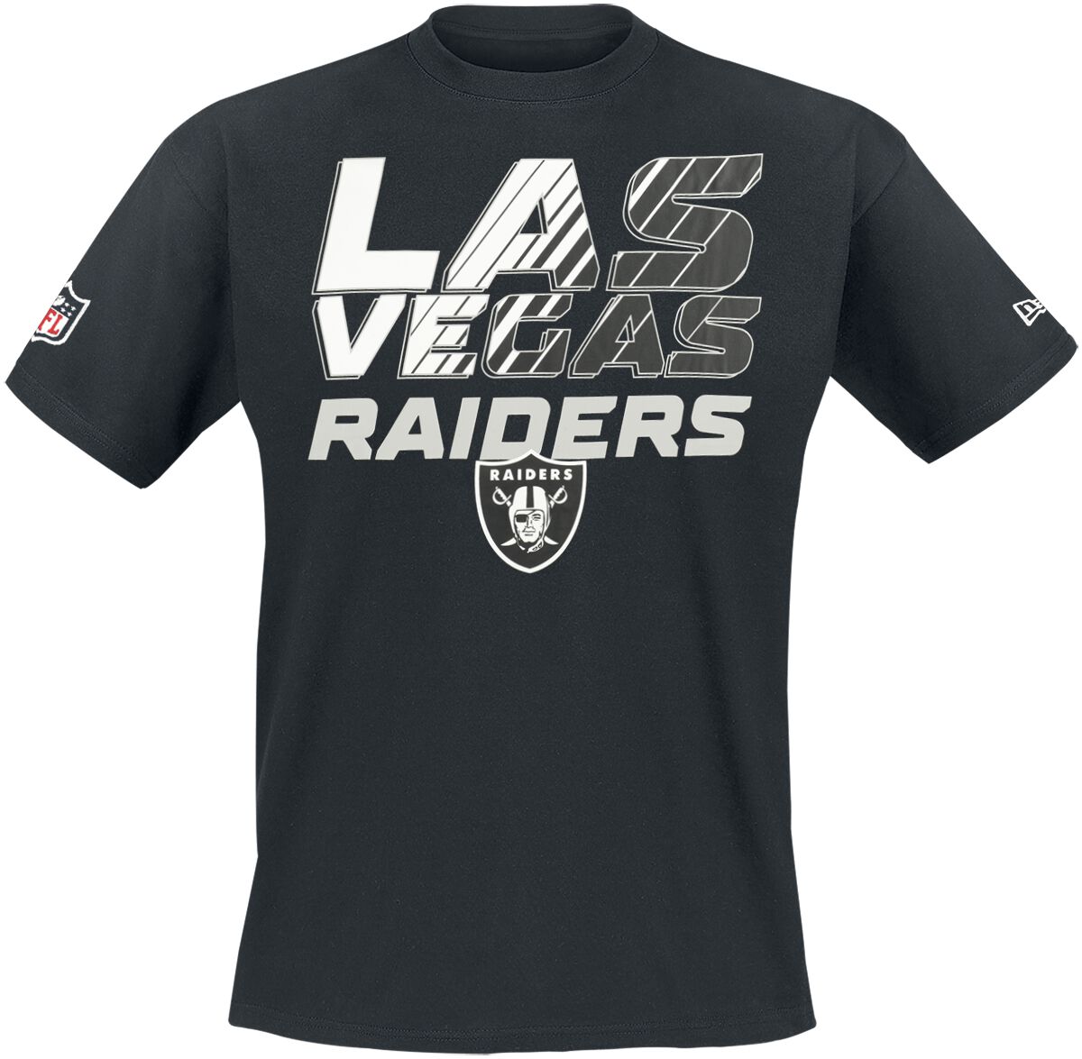 New Era - NFL T-Shirt - NFL Gradient Wordmark Tee - Las Vegas Raiders - S bis 3XL - Größe L - schwarz