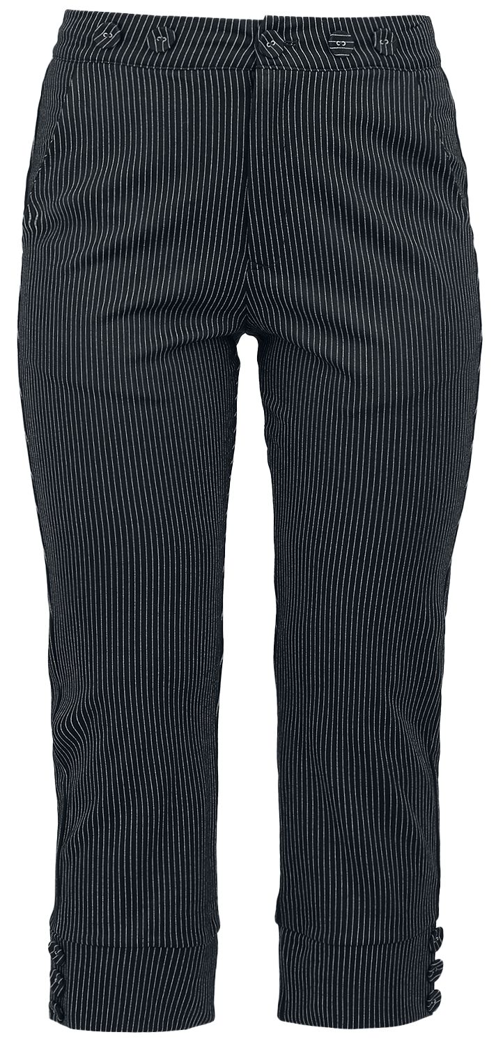 Pantalon en toile Rockabilly de Voodoo Vixen - Pinstripe Suspender Capri Trousers - XS à XXL - pour 
