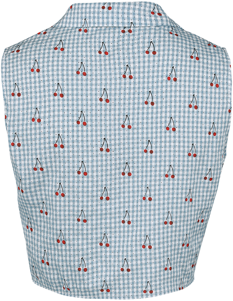 Banned Retro Sweet Pea Blouse Bluse blau weiß