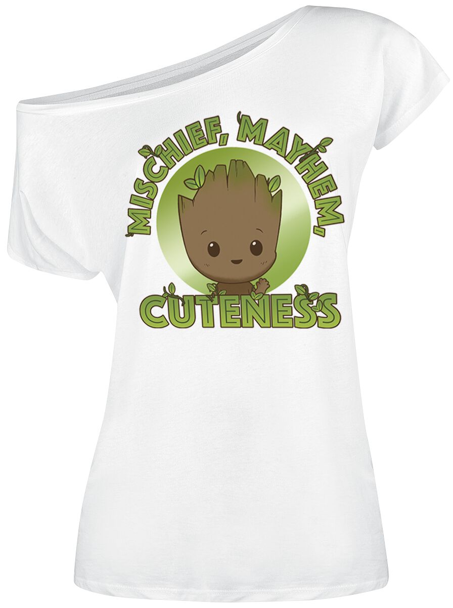 T-Shirt Manches courtes de Les Gardiens De La Galaxie - Cutness - S à XXL - pour Femme - blanc