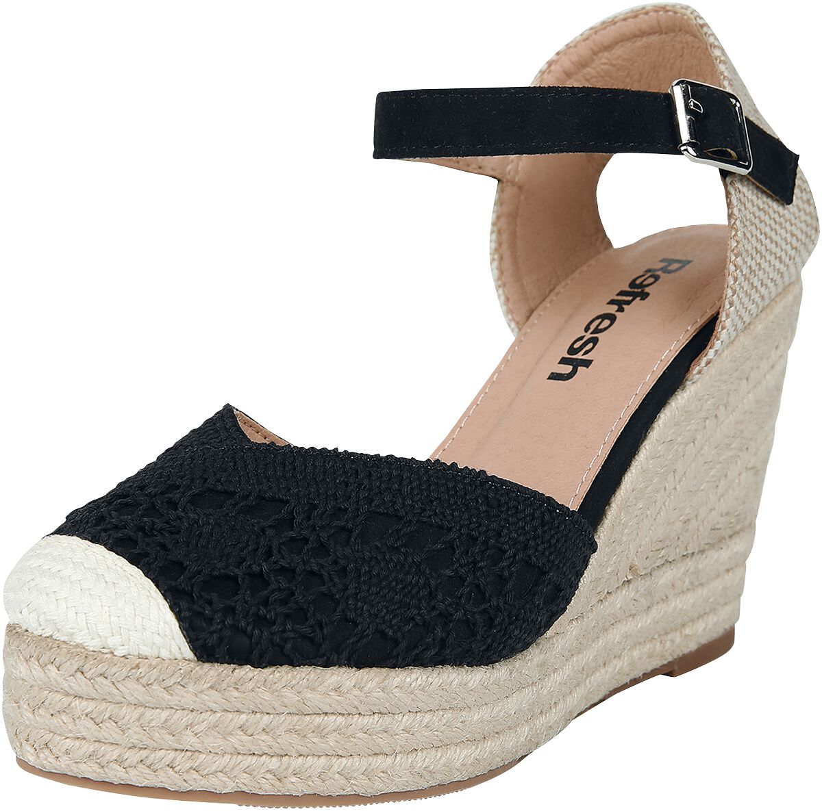 Refresh - Rockabilly High Heel - High Heel Sandale - EU37 bis EU39 - für Damen - Größe EU38 - schwarz