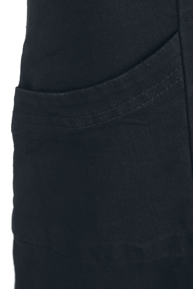 Queen Kerosin 50s Swing Jeanskleid Mittellanges Kleid schwarz