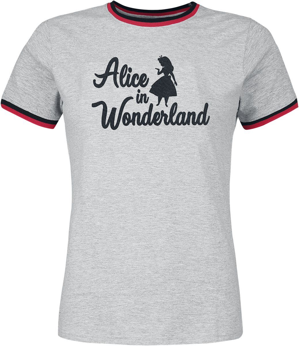 Alice im Wunderland - Disney T-Shirt - Logo - S bis XXL - für Damen - Größe XL - multicolor  - Lizenzierter Fanartikel