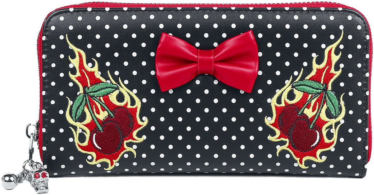 Banned Retro Cherry Blaze Wallet Geldbörse schwarz multicolor