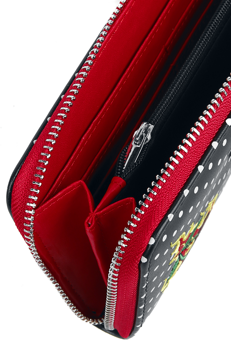 Banned Retro Cherry Blaze Wallet Geldbörse schwarz multicolor