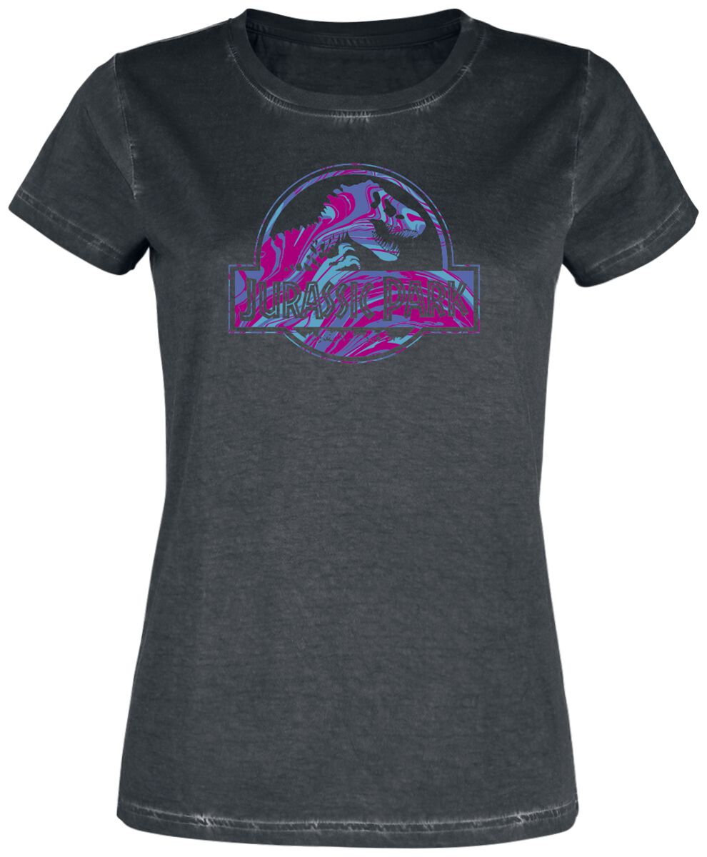 Jurassic Park T-Shirt - Logo - S bis XL - für Damen - Größe M - schwarz  - EMP exklusives Merchandise!