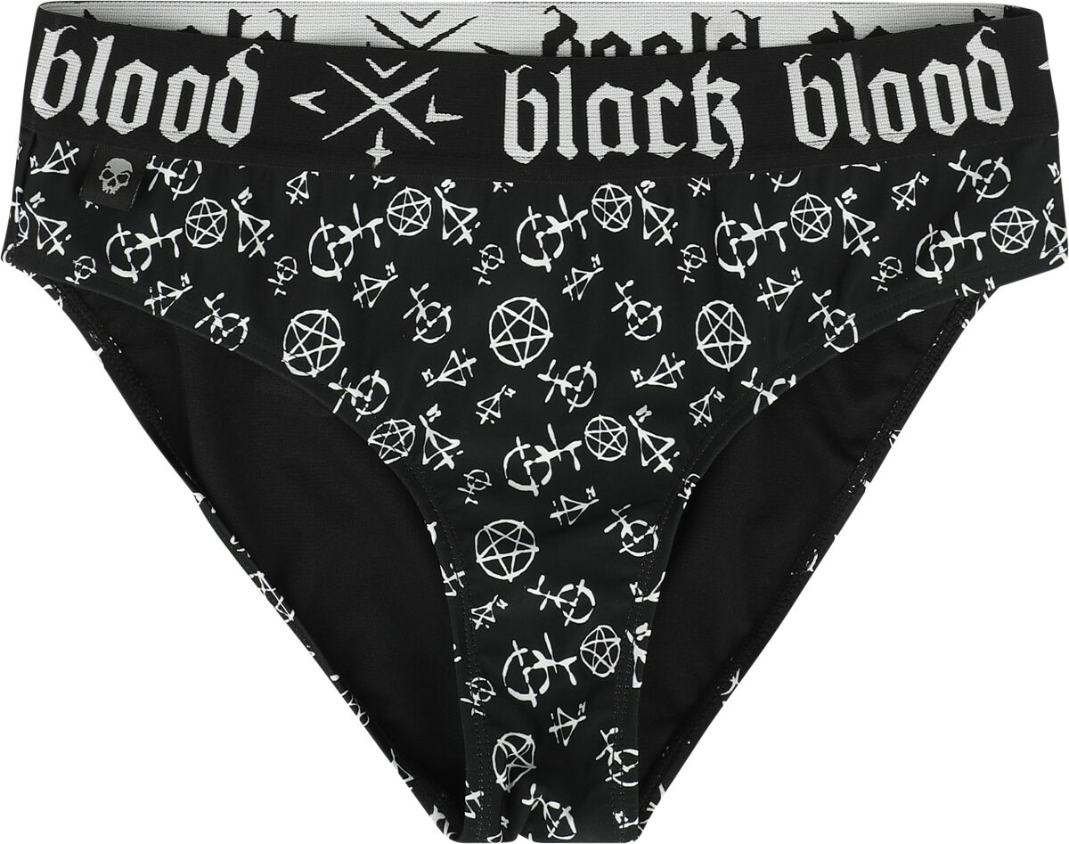 Image of Slip bikini Gothic di Gothicana by EMP - Bikini briefs with Pentagram - S a XXL - Donna - nero