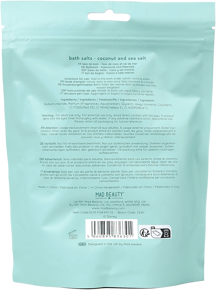 Arielle, die Meerjungfrau - Disney Badekugel - Mad Beauty - Badesalz - für Damen   - Lizenzierter Fanartikel